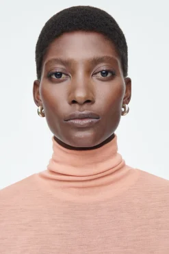 Sale COS MERINO WOOL TURTLENECK TOP APRICOT
