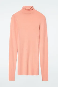 Sale COS MERINO WOOL TURTLENECK TOP APRICOT