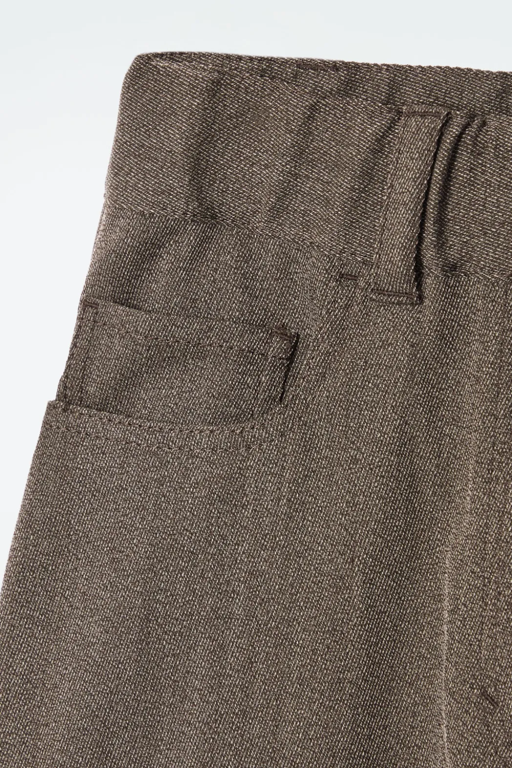 Clearance COS MERINO WOOL-BLEND WIDE-LEG PANTS BROWN