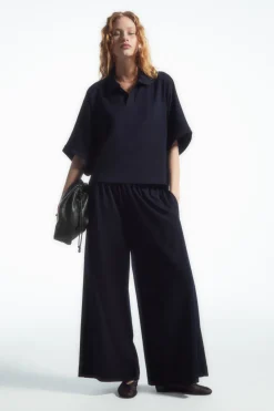 Discount COS MILANO-KNIT CULOTTES NAVY BLUE