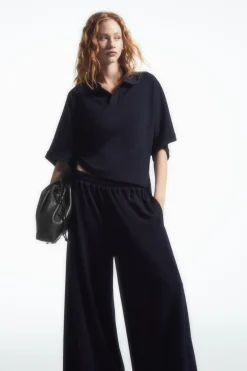 Discount COS MILANO-KNIT CULOTTES NAVY BLUE