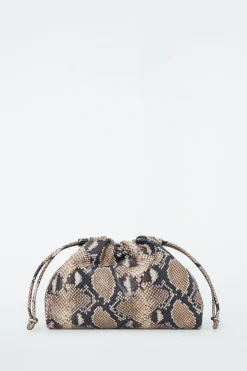 Discount COS MINI CAVATELLI CLUTCH - LEATHER SNAKE EFFECT