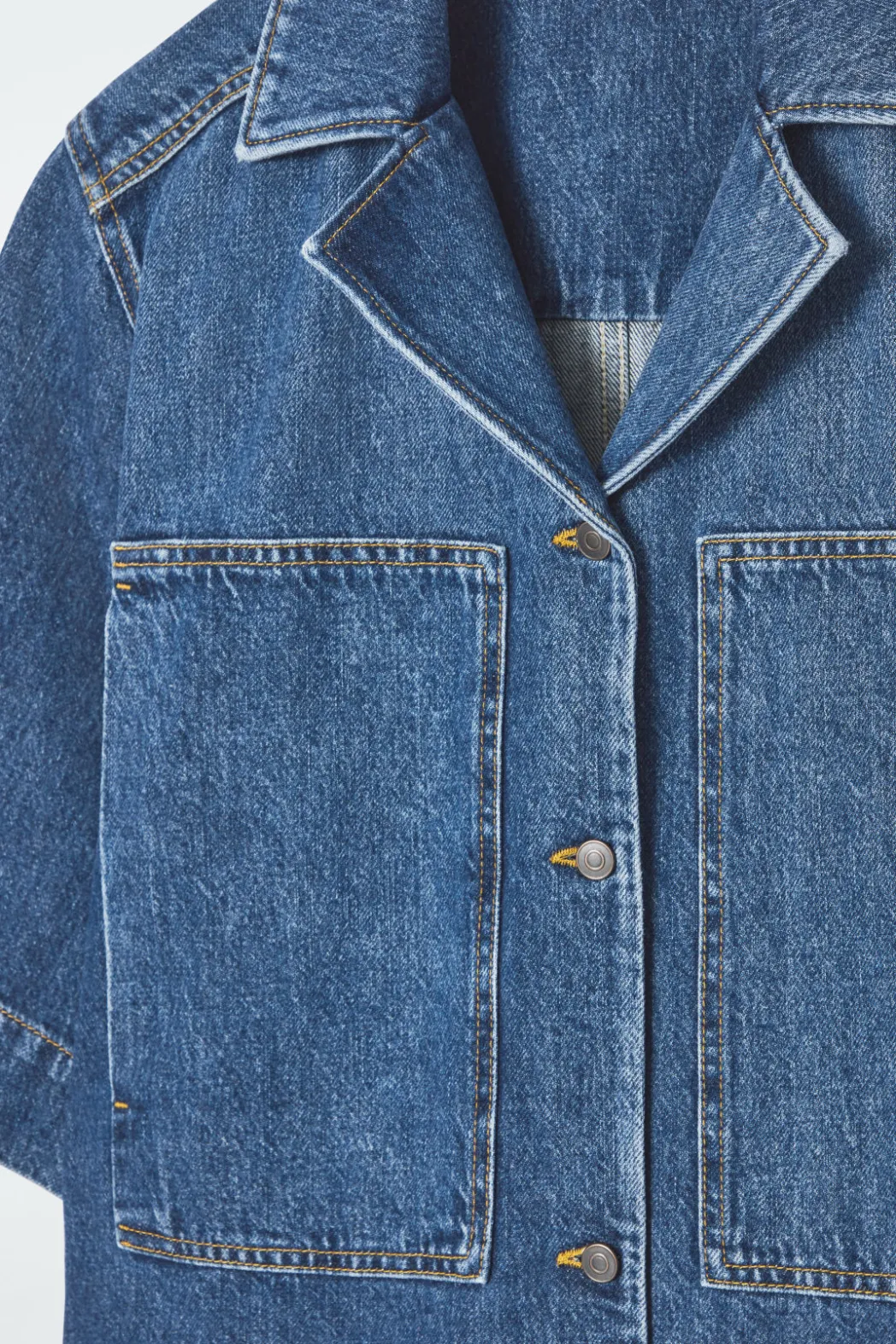 Best COS MINI DENIM SHIRT DRESS BLUE