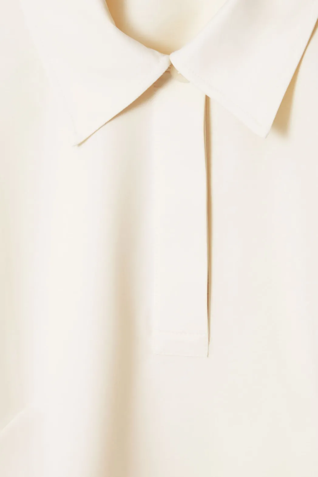 New COS MINIMAL COTTON-JERSEY POLO SHIRT ECRU