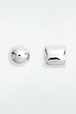 Outlet COS MISMATCHED STUD EARRINGS SILVER