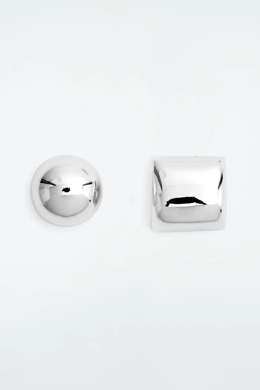 Outlet COS MISMATCHED STUD EARRINGS SILVER