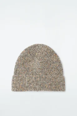 Discount COS MÉLANGE WOOL-BLEND BEANIE BEIGE MÉLANGE