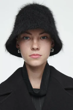 Clearance COS MOHAIR BUCKET HAT BLACK