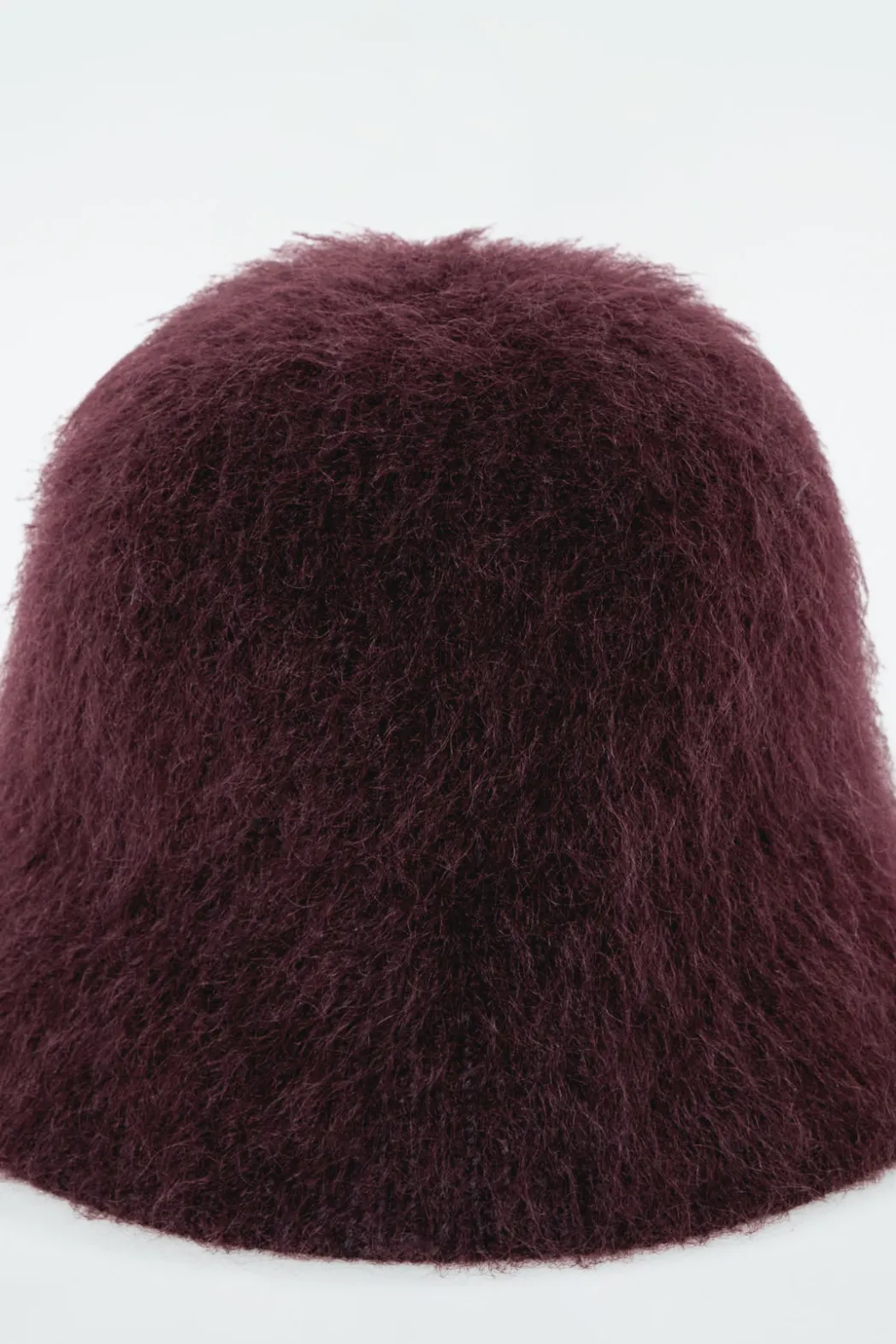 Hot COS MOHAIR BUCKET HAT BURGUNDY