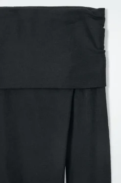 Online COS OFF-THE-SHOULDER MERINO WOOL TOP BLACK