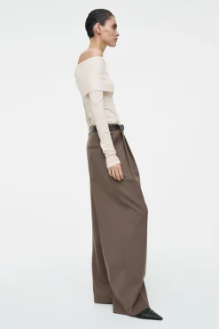 Best COS OFF-THE-SHOULDER MERINO WOOL TOP OFF-WHITE
