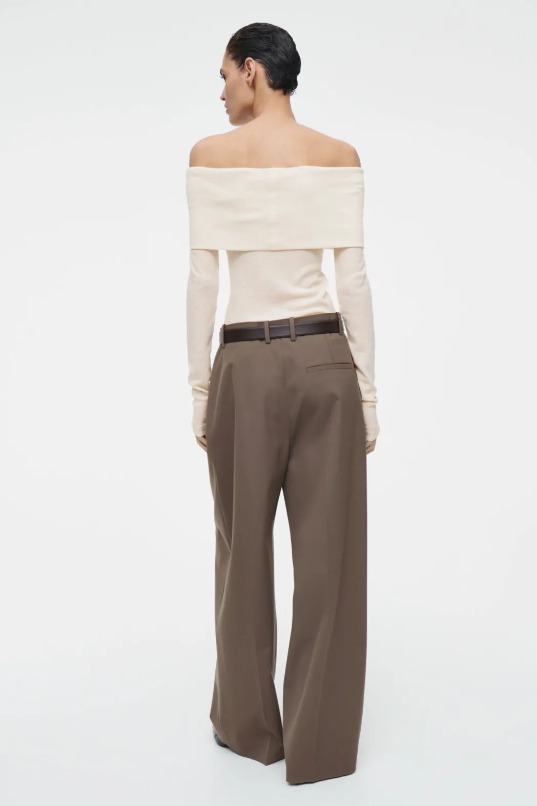 Best COS OFF-THE-SHOULDER MERINO WOOL TOP OFF-WHITE