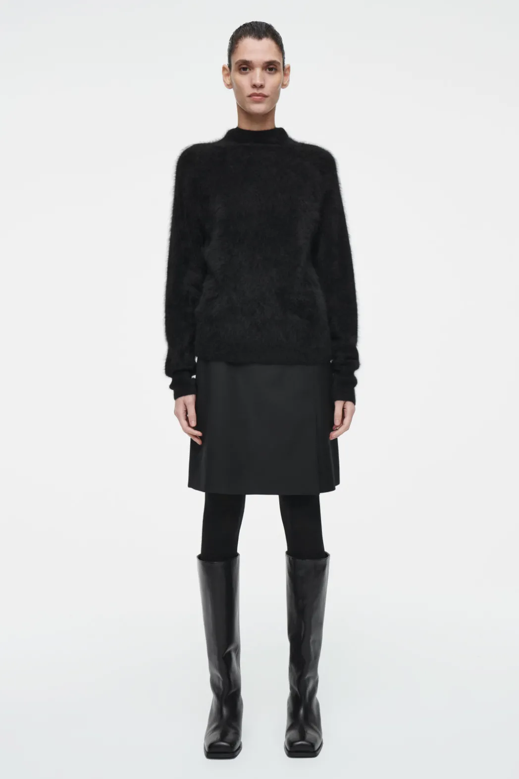 Hot COS OPAQUE WOOL-BLEND TIGHTS BLACK