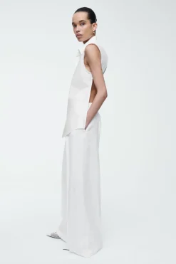 Best COS OPEN-BACK SLEEVELESS SHIRT WHITE