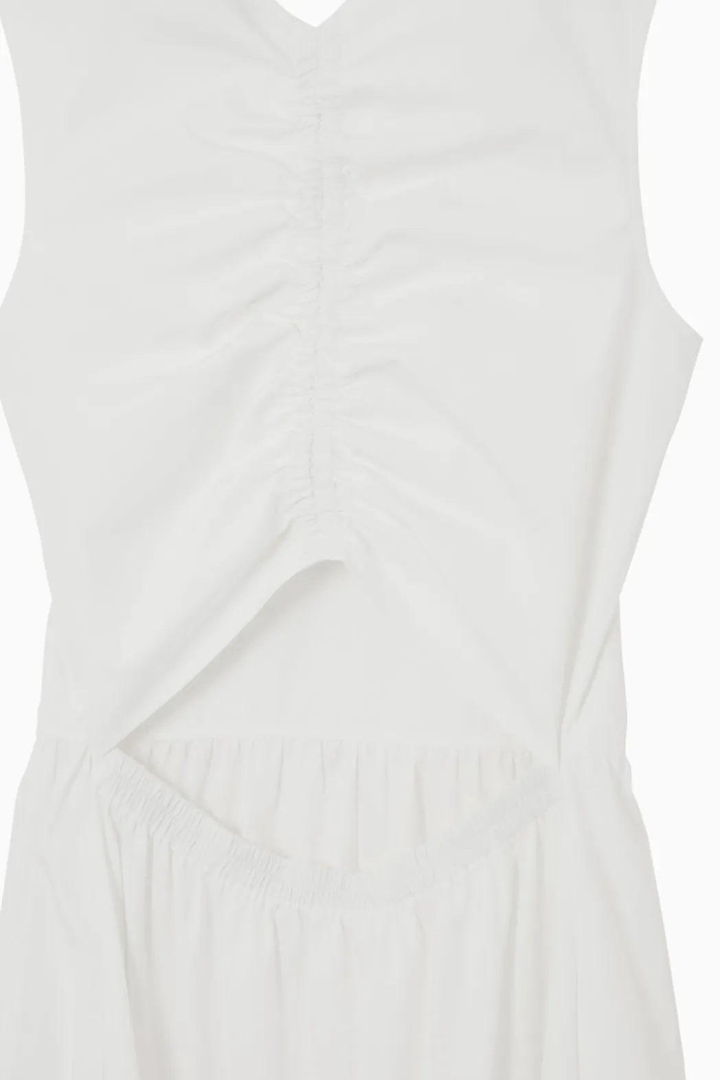 Hot COS OPEN-BACK TIERED MIDI DRESS WHITE