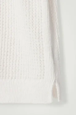 Hot COS OPEN-KNIT POLO SHIRT OFF-WHITE