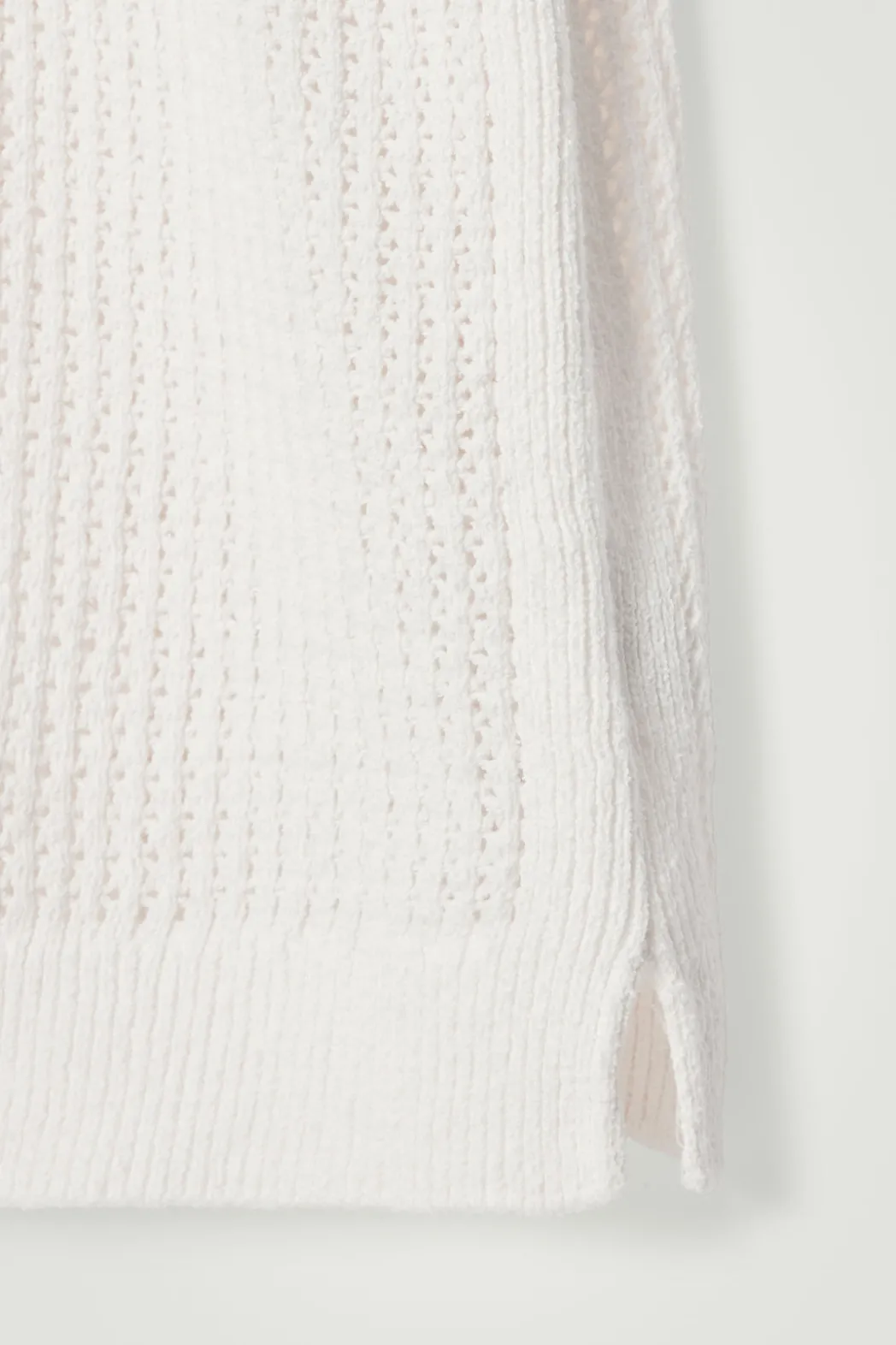 Hot COS OPEN-KNIT POLO SHIRT OFF-WHITE