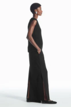 Best COS OPEN-KNIT TANK BLACK