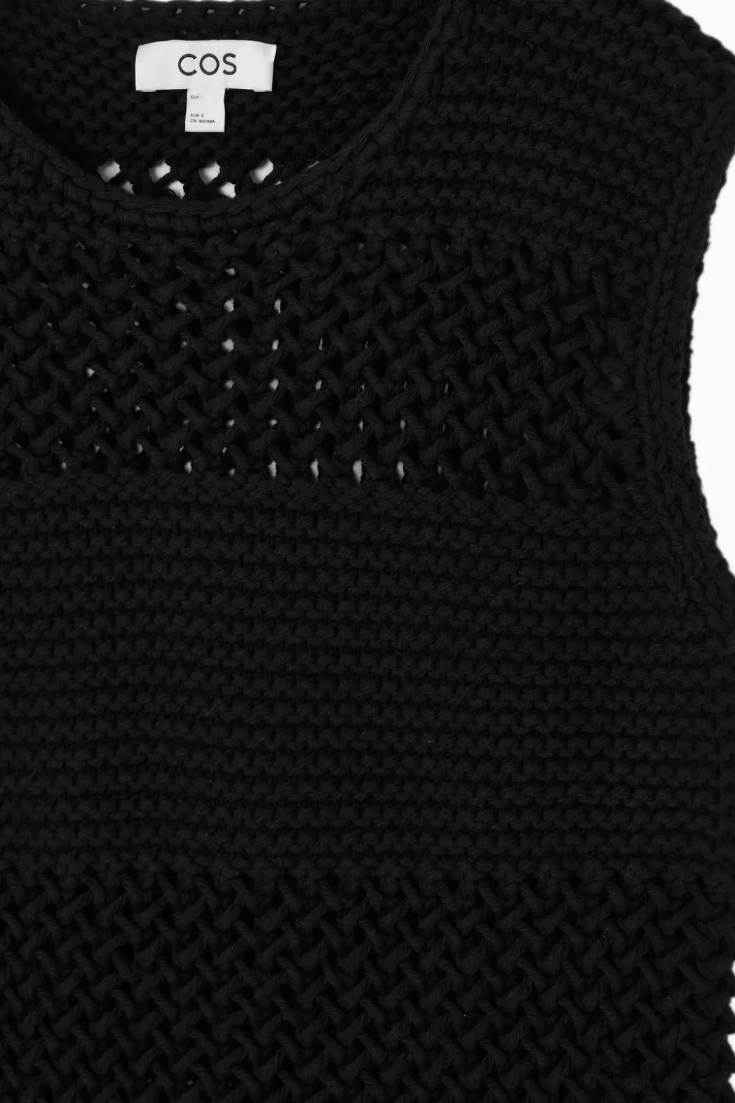 Best COS OPEN-KNIT TANK BLACK