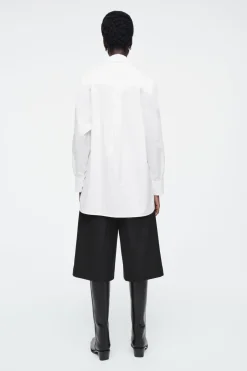 Discount COS OPEN-SLEEVE SHIRT WHITE