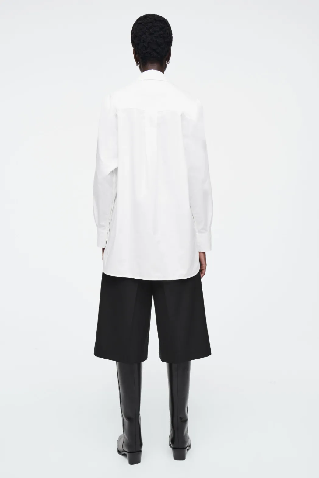 Discount COS OPEN-SLEEVE SHIRT WHITE
