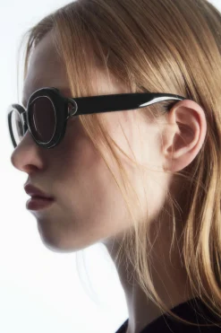 Discount COS OVAL SUNGLASSES - ROUND BLACK