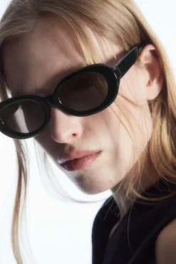 Discount COS OVAL SUNGLASSES - ROUND BLACK