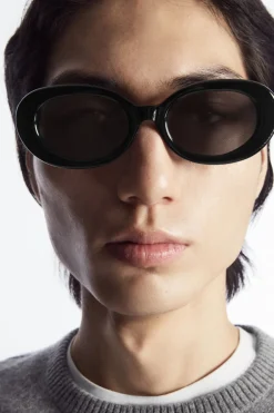 Discount COS OVAL SUNGLASSES - ROUND BLACK
