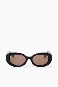 Discount COS OVAL SUNGLASSES - ROUND BLACK