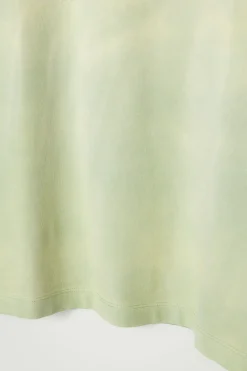 COS OVERSIZED ACID-WASH COTTON T-SHIRT LIGHT GREEN