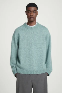 Clearance COS OVERSIZED ALPACA-BLEND SWEATER BLUE MÉLANGE