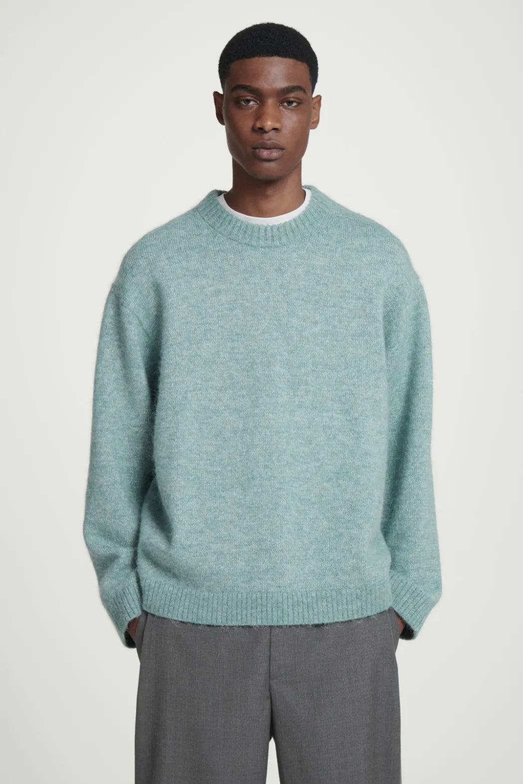 Clearance COS OVERSIZED ALPACA-BLEND SWEATER BLUE MÉLANGE