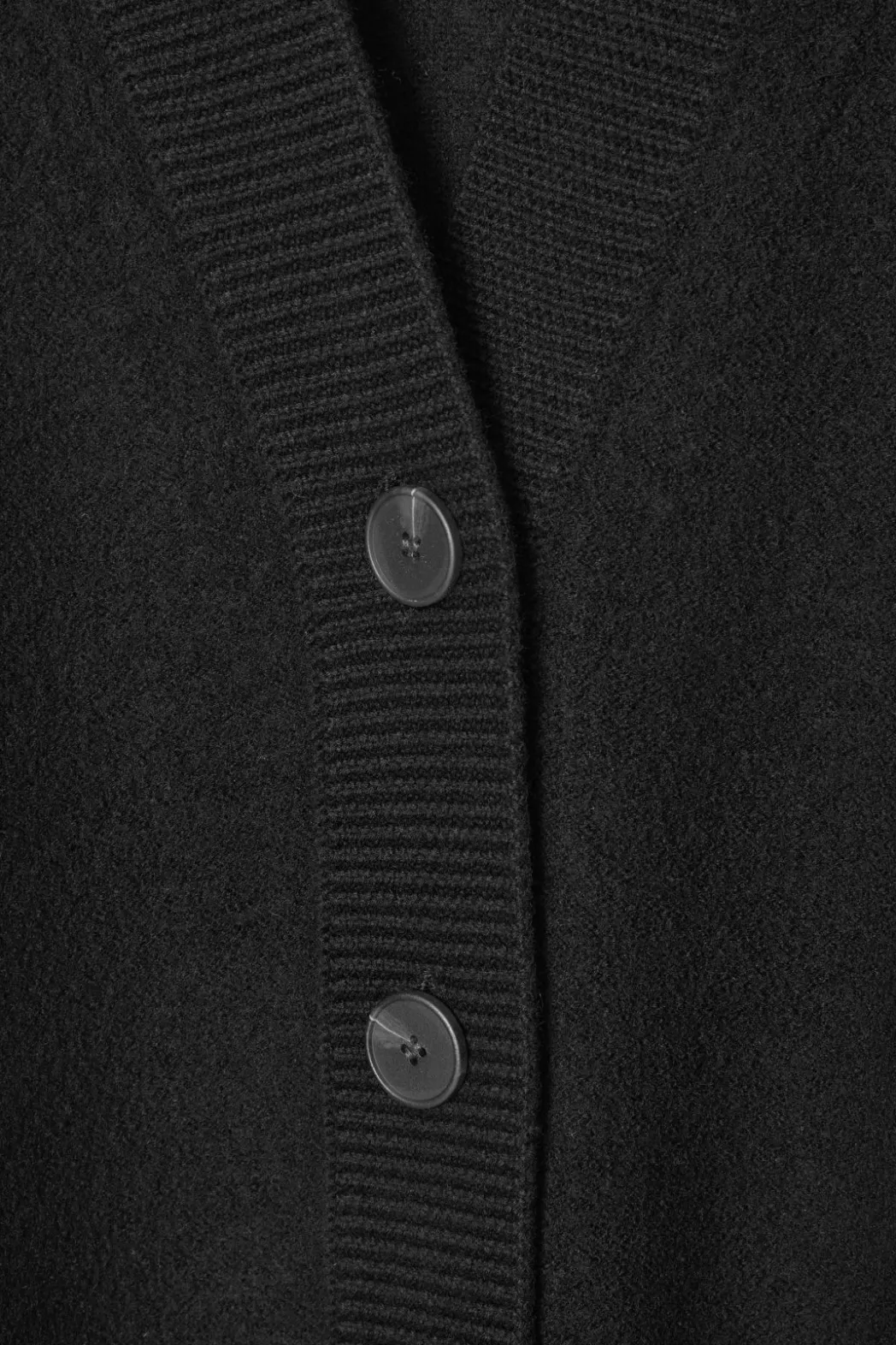 Discount COS OVERSIZED BOILED MERINO WOOL CARDIGAN BLACK