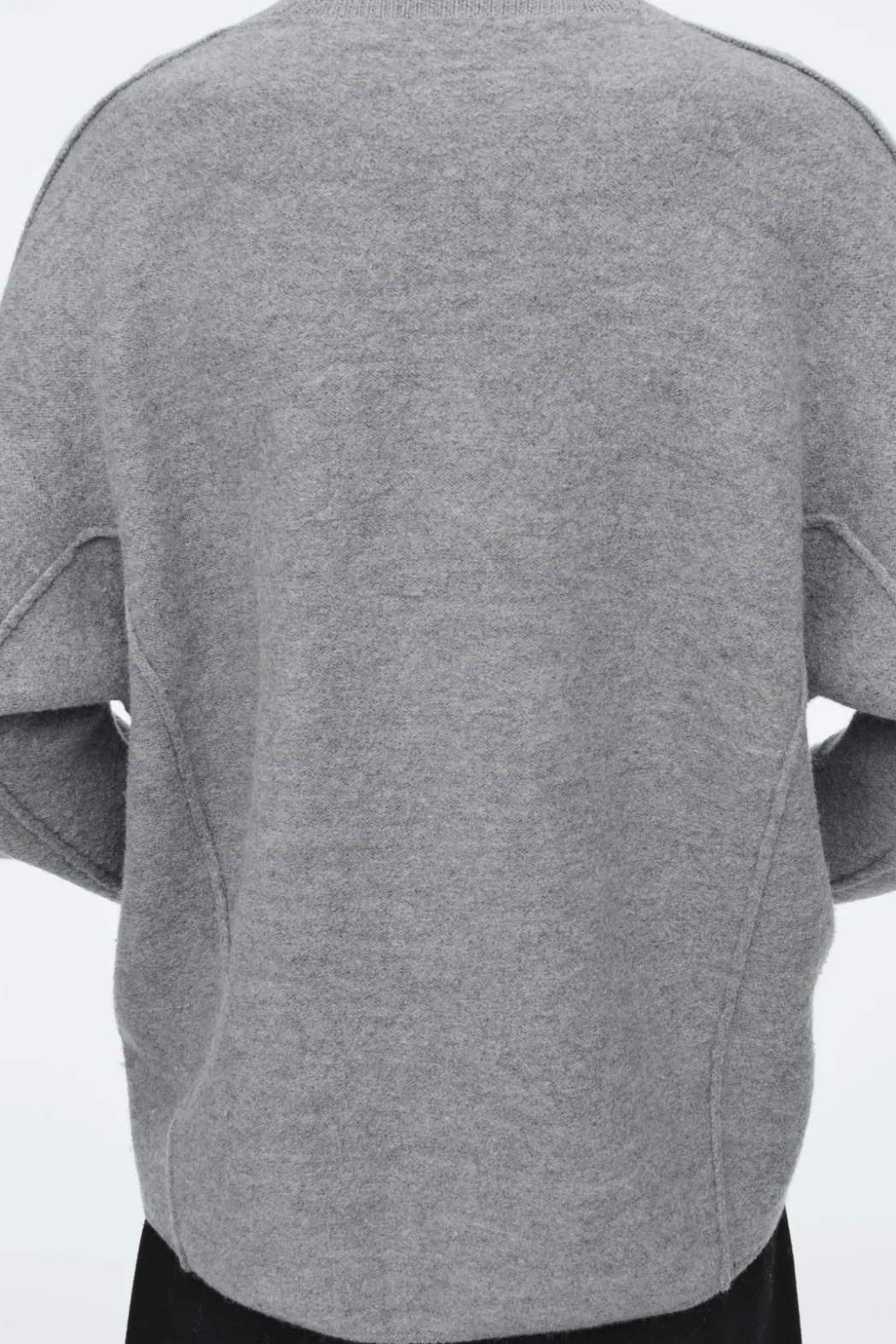 Hot COS OVERSIZED BOILED MERINO WOOL CARDIGAN LIGHT GRAY