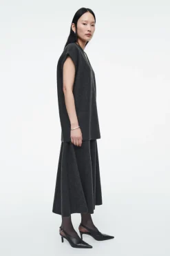 Online COS OVERSIZED BOILED-WOOL TANK DARK GRAY