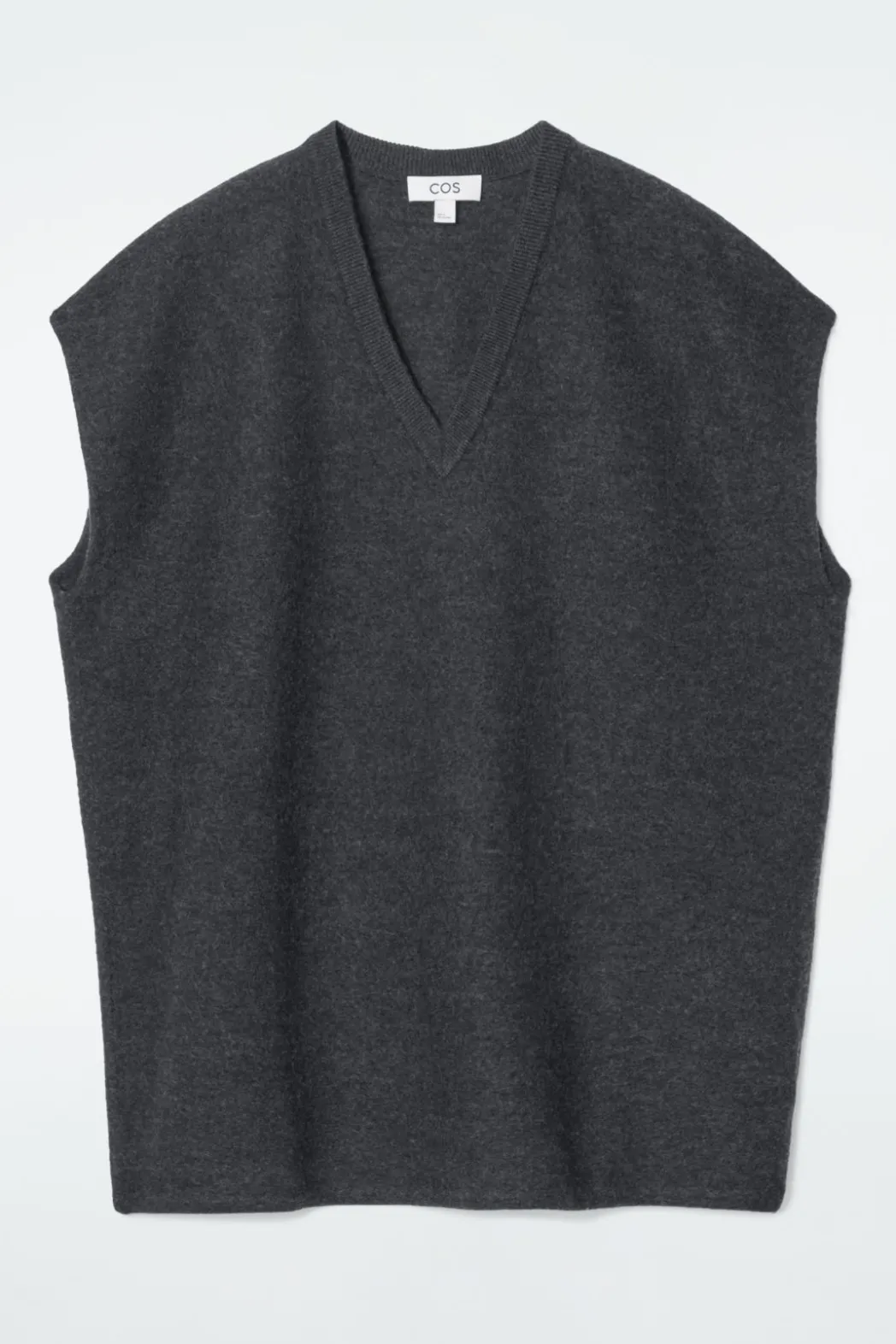 Online COS OVERSIZED BOILED-WOOL TANK DARK GRAY