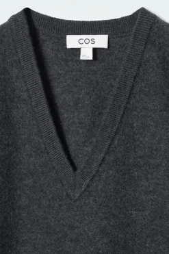 Online COS OVERSIZED BOILED-WOOL TANK DARK GRAY
