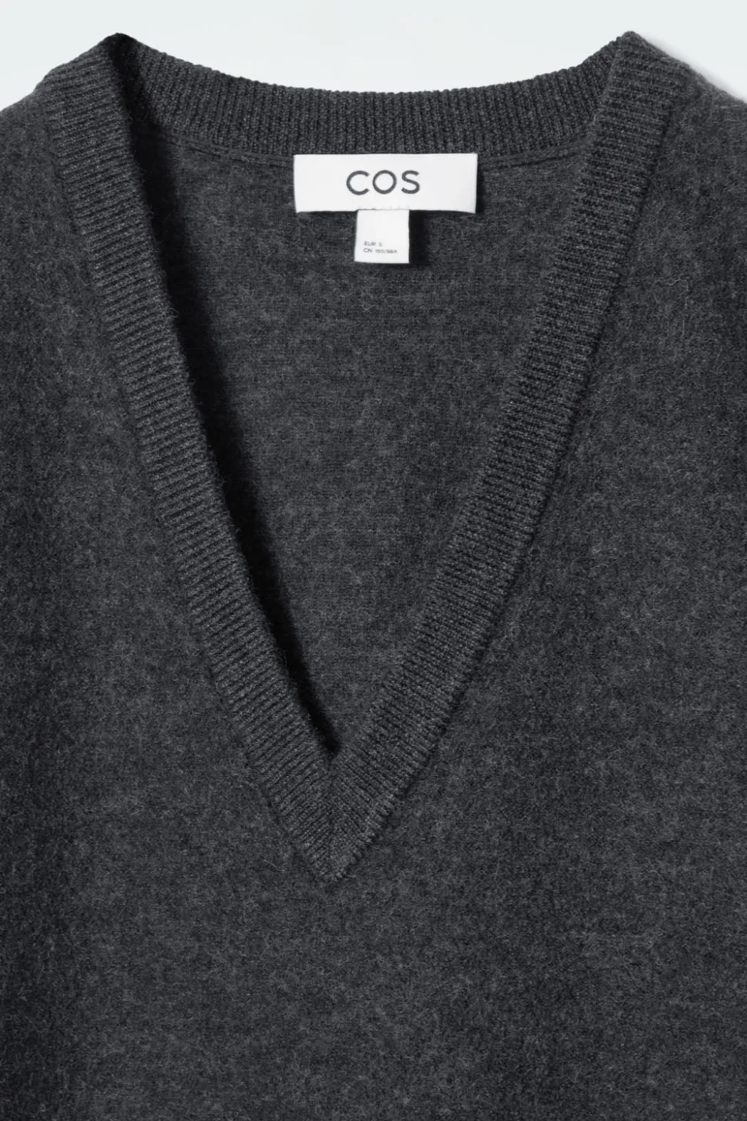 Online COS OVERSIZED BOILED-WOOL TANK DARK GRAY