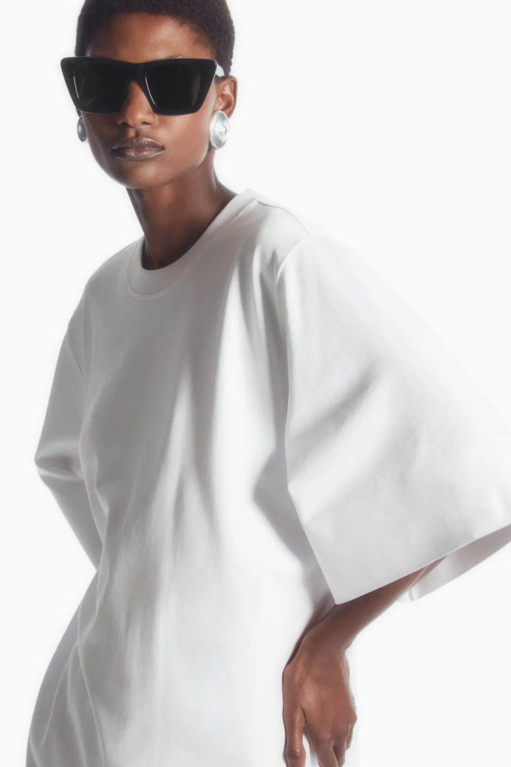Online COS OVERSIZED BOXY T-SHIRT WHITE