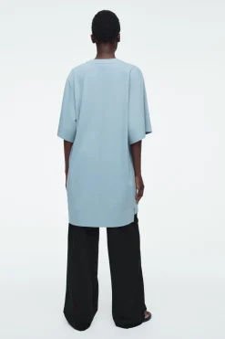 Online COS OVERSIZED BOXY T-SHIRT LIGHT BLUE