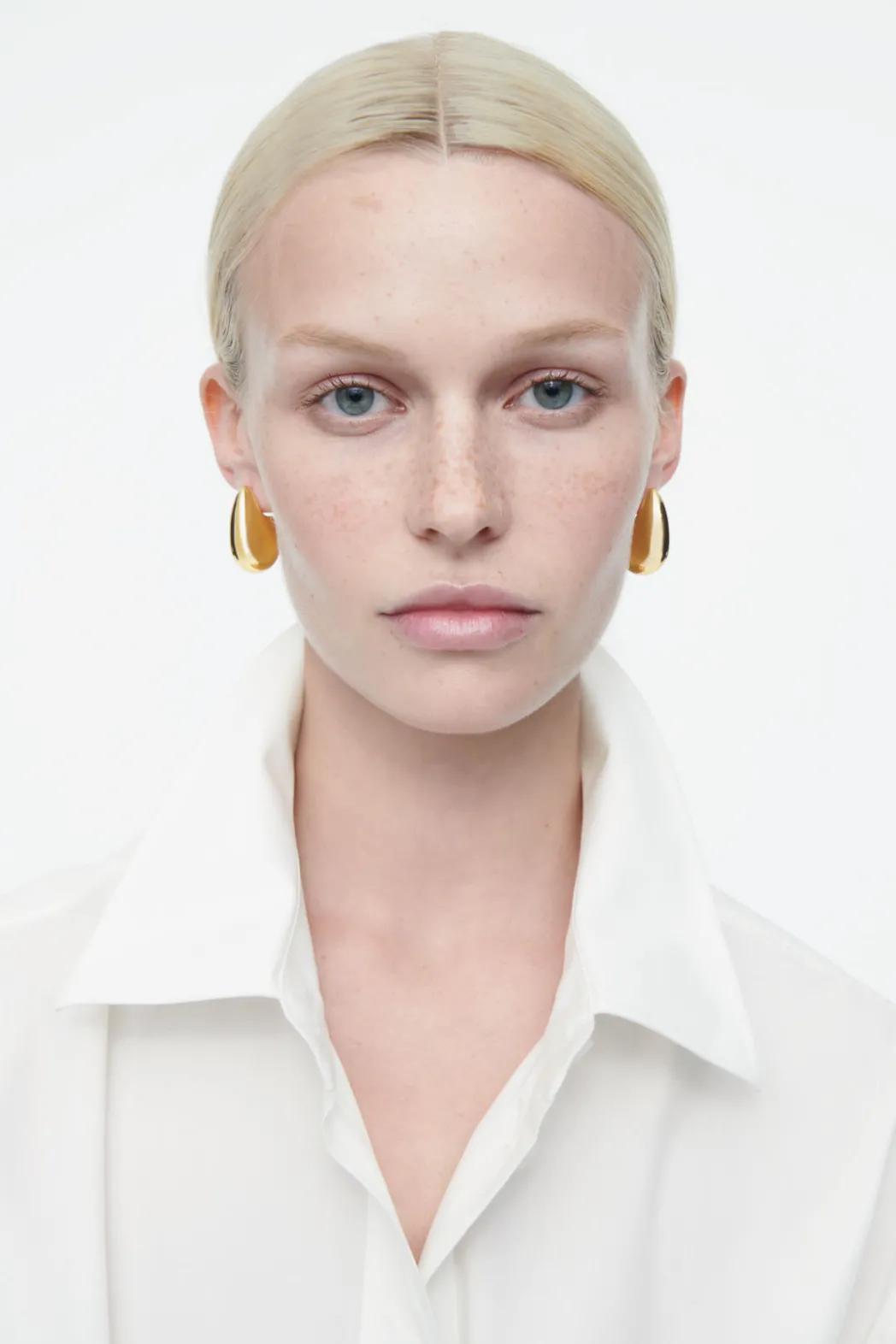 Discount COS OVERSIZED CHUNKY DROPLET EARRINGS GOLD