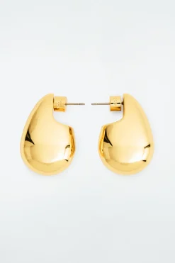 Discount COS OVERSIZED CHUNKY DROPLET EARRINGS GOLD
