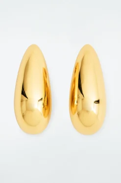 Discount COS OVERSIZED CHUNKY DROPLET EARRINGS GOLD