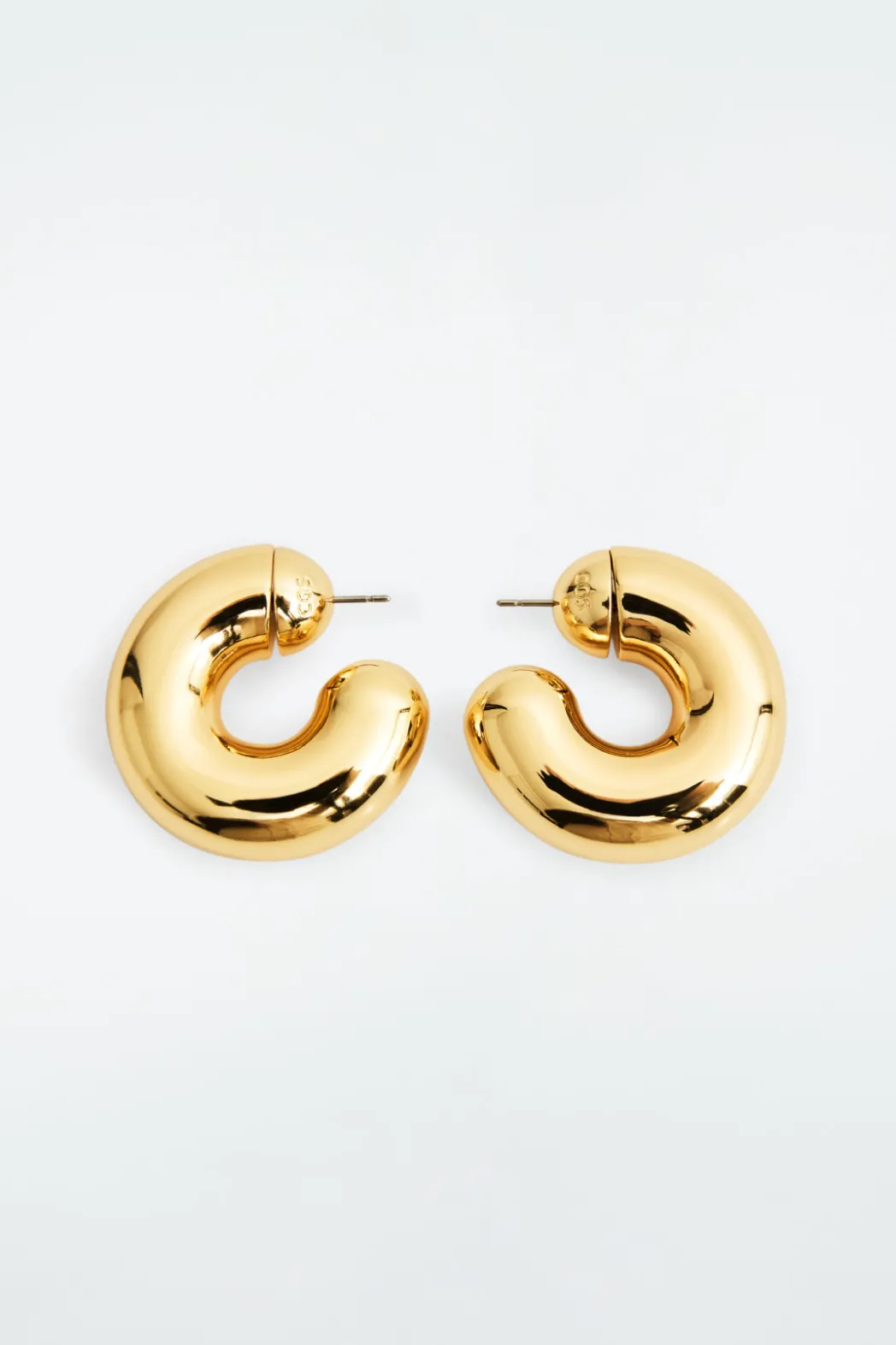 New COS OVERSIZED CHUNKY HOOP EARRINGS GOLD