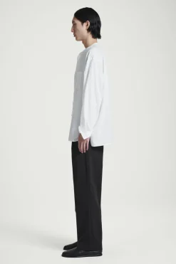 Sale COS OVERSIZED COCOON COTTON SHIRT WHITE