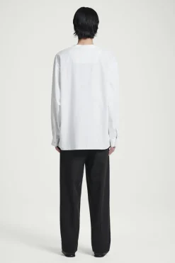 Sale COS OVERSIZED COCOON COTTON SHIRT WHITE