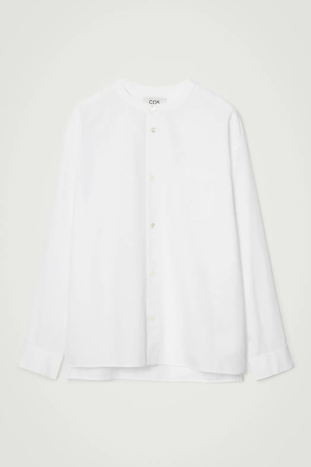 Sale COS OVERSIZED COCOON COTTON SHIRT WHITE