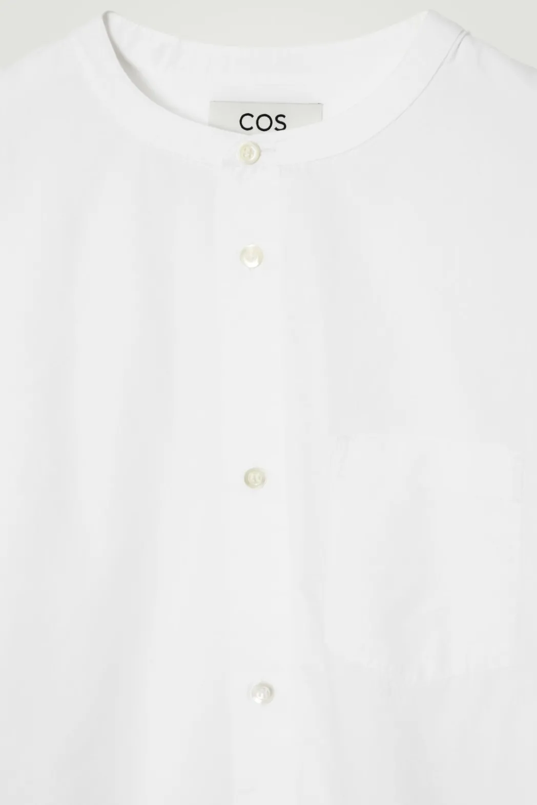 Sale COS OVERSIZED COCOON COTTON SHIRT WHITE