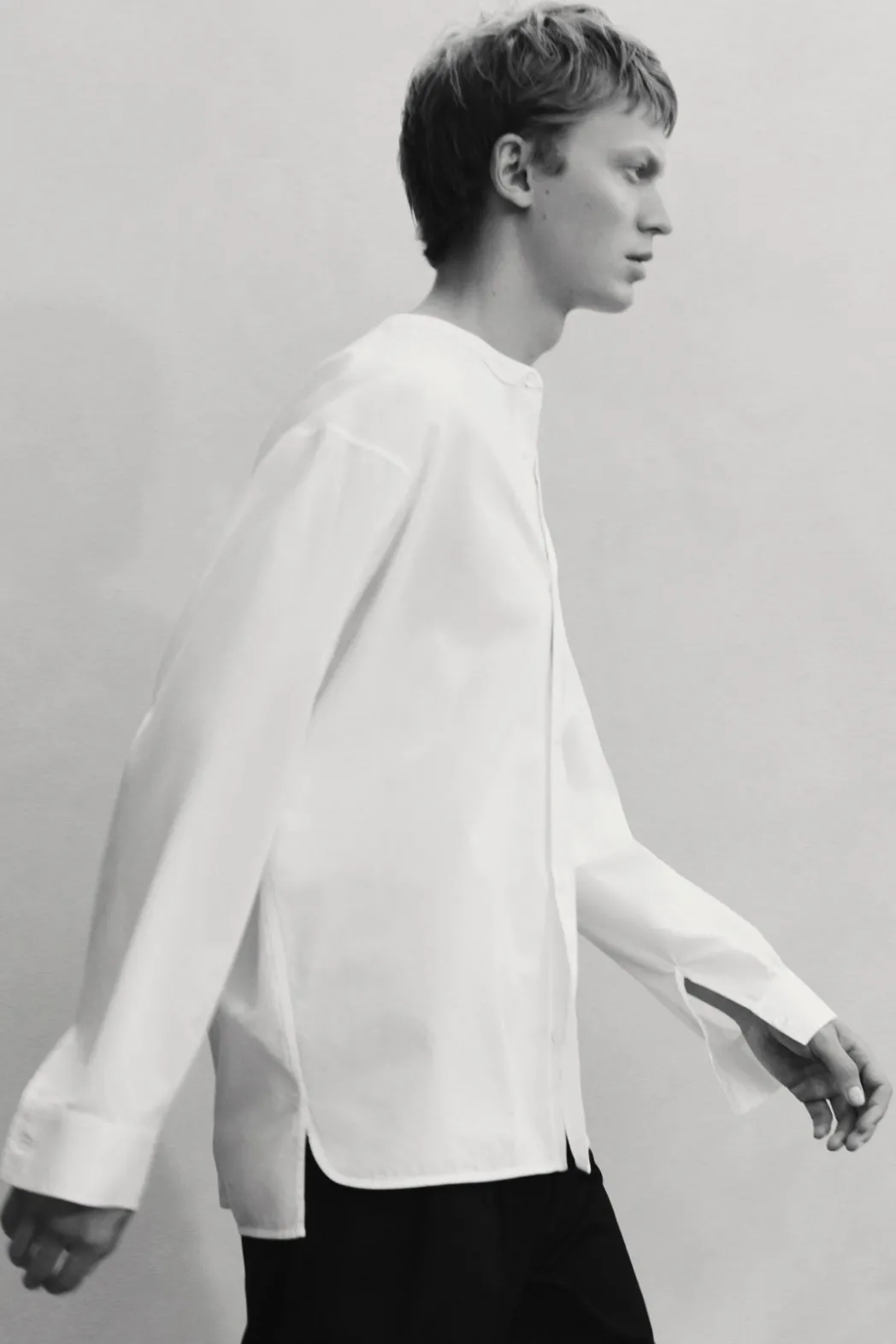 Sale COS OVERSIZED COCOON COTTON SHIRT WHITE