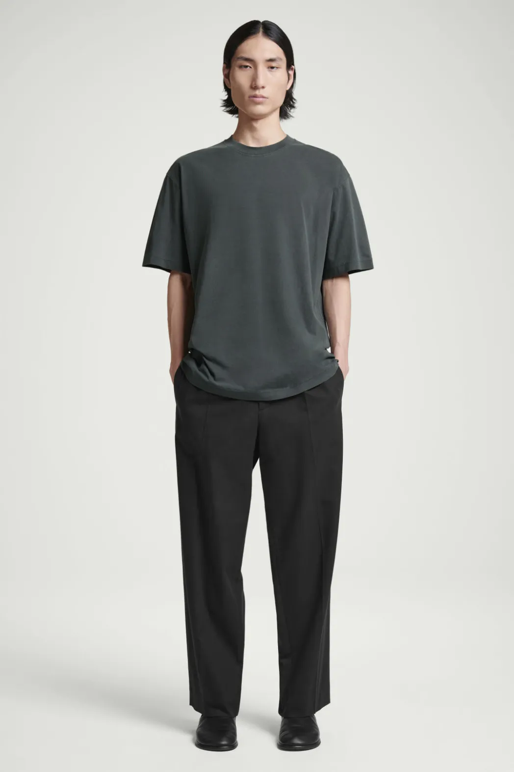 Best COS OVERSIZED COTTON T-SHIRT BLACK